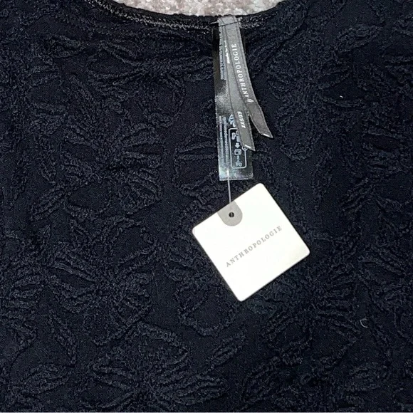 Anthropologie The Hannah Seamless Textured Tank Top Cropped Black XXS/XS New - Picture 4 of 6